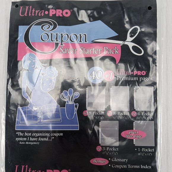 Ultra Pro Coupon Saver Starter Pack 40+ Premium Pages Organizing New - Picture 1 of 8